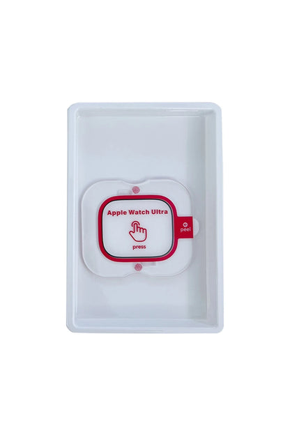 URR Apple Watch Ultra 2 49mm 3D Full Glue 2in1 Saat Cam Ekran Koruyucu - Siyah