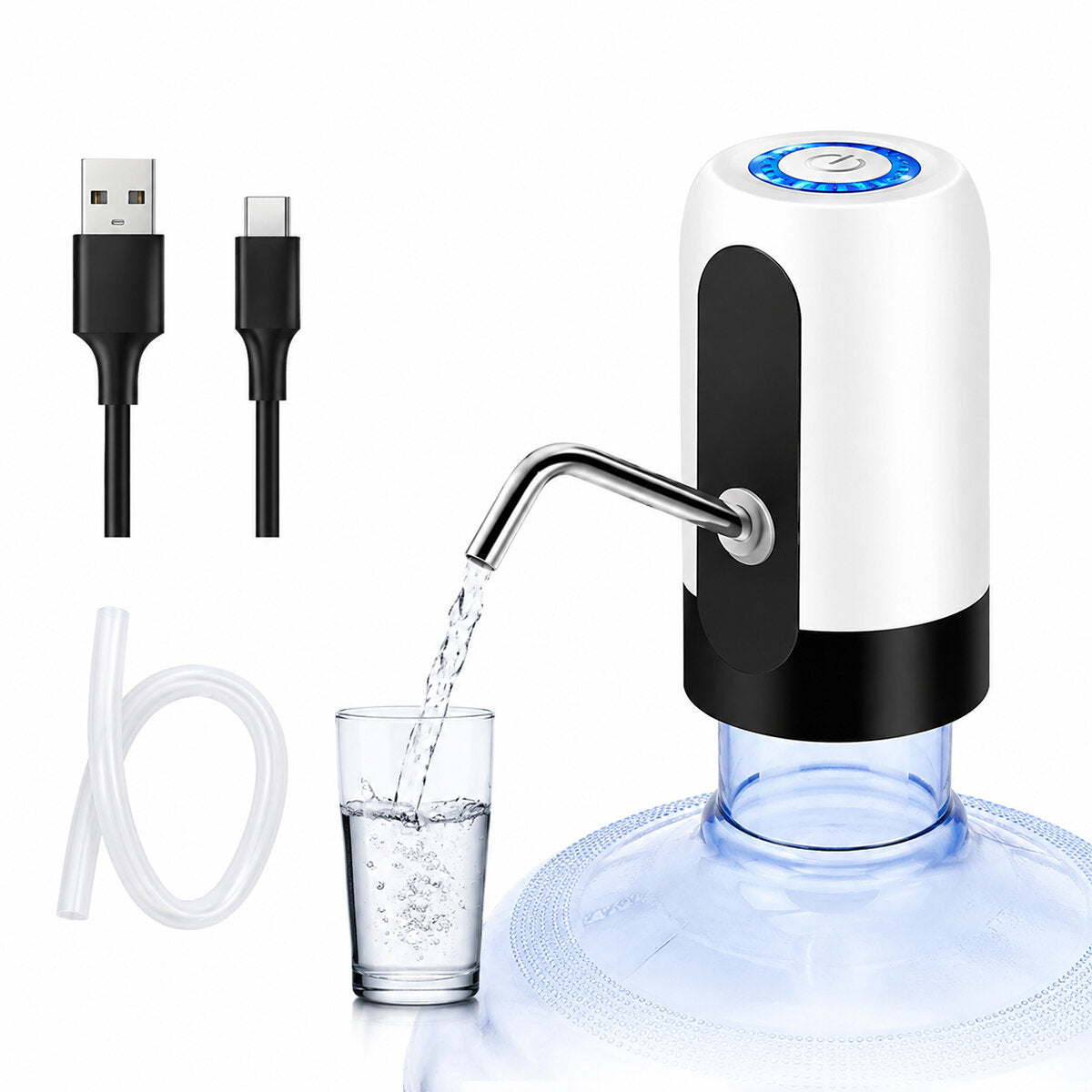 USB ŞARJLI - OTOMATİK DAMACANA SU POMPASI 4W - 800mAH İ11-071 (5643)
