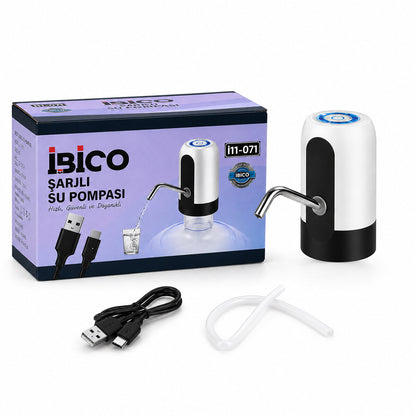 USB ŞARJLI - OTOMATİK DAMACANA SU POMPASI 4W - 800mAH İ11-071 (5643)