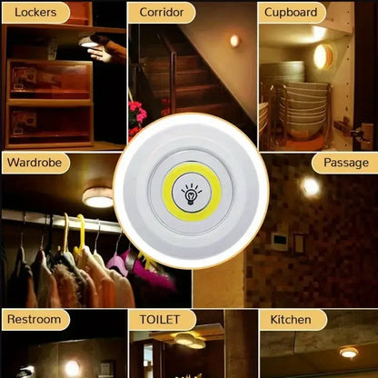 Uzaktan Kumandalı Yapışkanlı 3'lü Led Spot Lamba (5643)