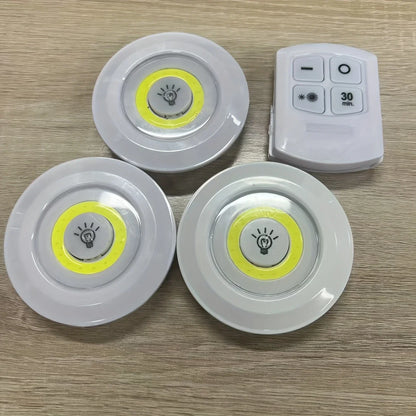 Uzaktan Kumandalı Yapışkanlı 3'lü Led Spot Lamba (5643)