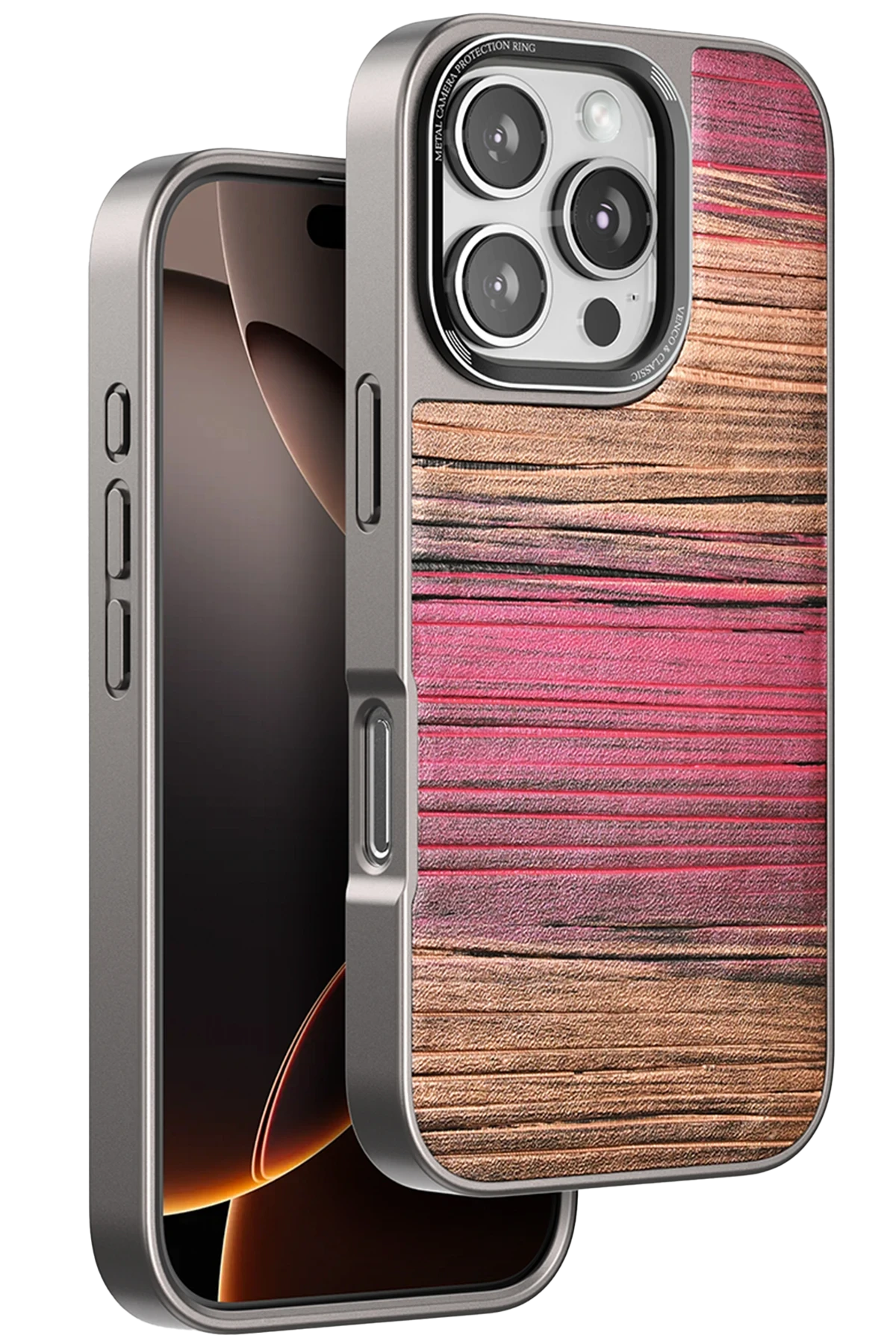 Venco Apple iPhone 16 Pro Wave Kapak - Pembe