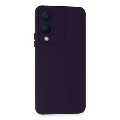 Vivo Y17s Kılıf Nano İçi Kadife Silikon - Mor