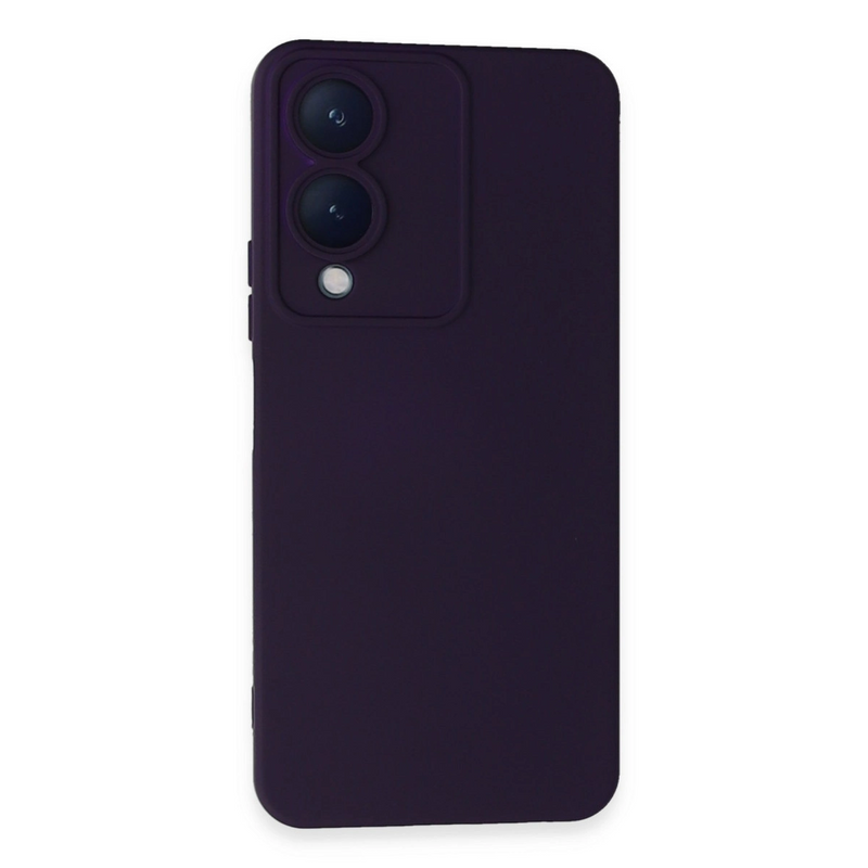 Vivo Y17s Kılıf Nano İçi Kadife Silikon - Mor