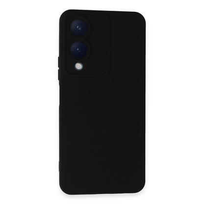 Vivo Y17s Kılıf Nano İçi Kadife Silikon - Siyah