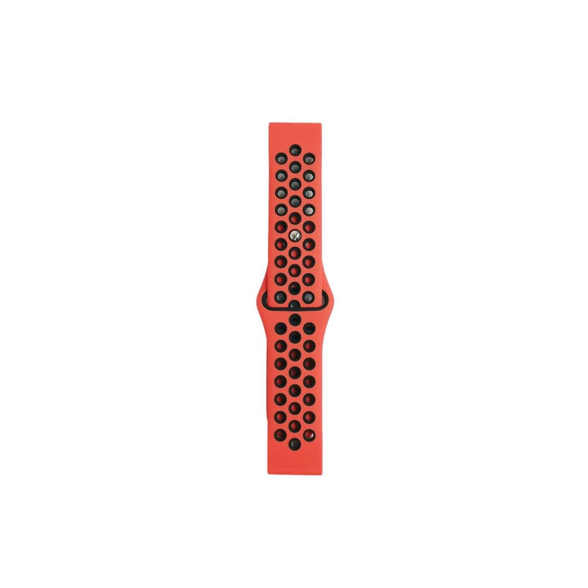Watch 20mm Spor Delikli Kordon - Kırmızı-siyah