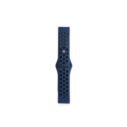 Watch 20mm Spor Delikli Kordon - Lacivert-siyah