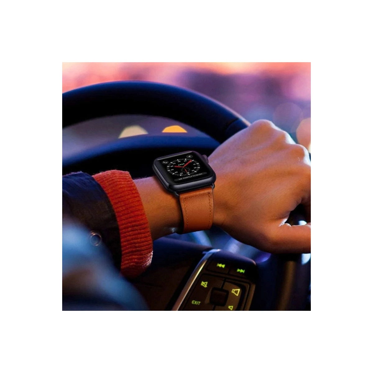 Watch 42mm Kr415 Luaz Deri Kordon - Turuncu