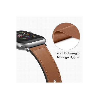 Watch 42mm Kr415 Luaz Deri Kordon - Turuncu