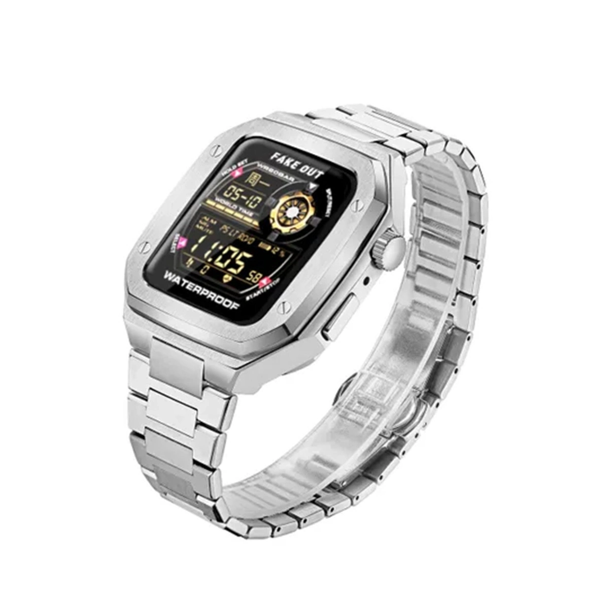 Watch 45mm Metal Petek Kasalı Kordon - Gümüş
