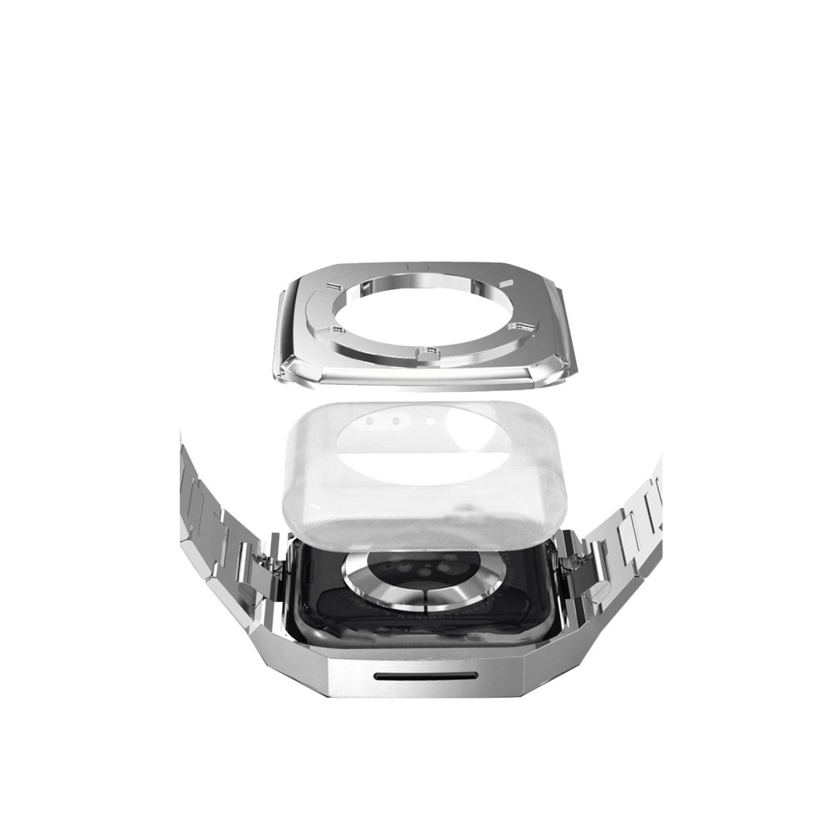 Watch 45mm Metal Petek Kasalı Kordon - Gümüş