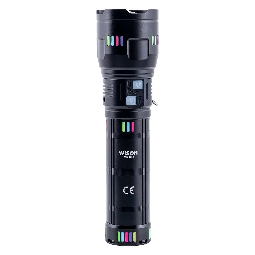 Ws-1150 Uzun Menzilli 60 Watt 5500 Lümen Profesyonel Güçlü El Feneri (5643)