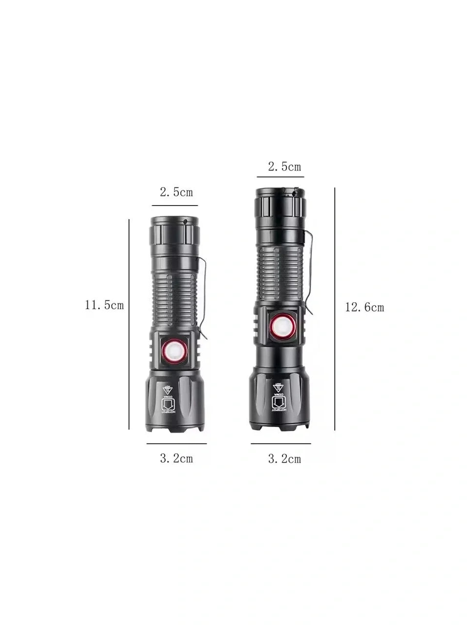 WS-2828 Ultra USB Şarjlı Polis El Feneri, Bekçi, Asker El Feneri Kırmızı Mavi Çakarlı 1000 Lümen (5643)