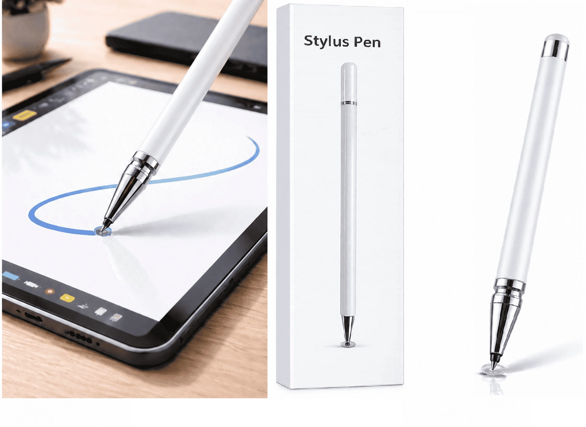 Xiaomi 13t Uyumlu Dokunmatik Stylus Kalem Disk Uçlu Hassas Beyaz Tablet Telefon Çizim Kalemi