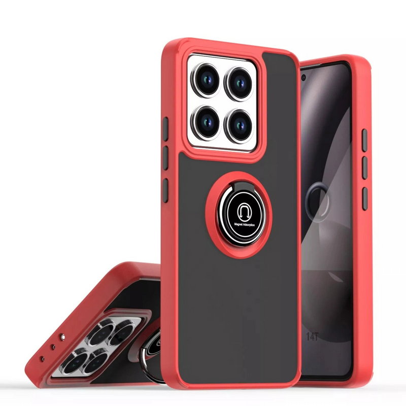Xiaomi Mi 15 Kılıf Montreal Yüzüklü Silikon Kapak - Kırmızı