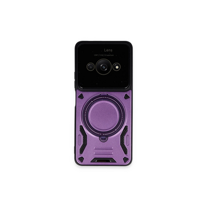Xiaomi Poco C61 Kılıf Joy Lens Standlı Kapak - Mor