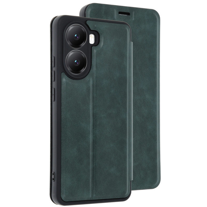 Xiaomi Poco X7 Pro Kılıf Flip Cover - Koyu Yeşil