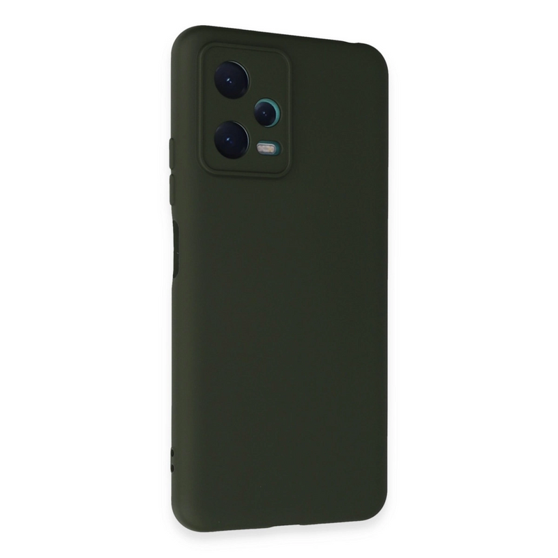 Xiaomi Redmi Note 12 5g Kılıf Nano İçi Kadife Silikon - Koyu Yeşil