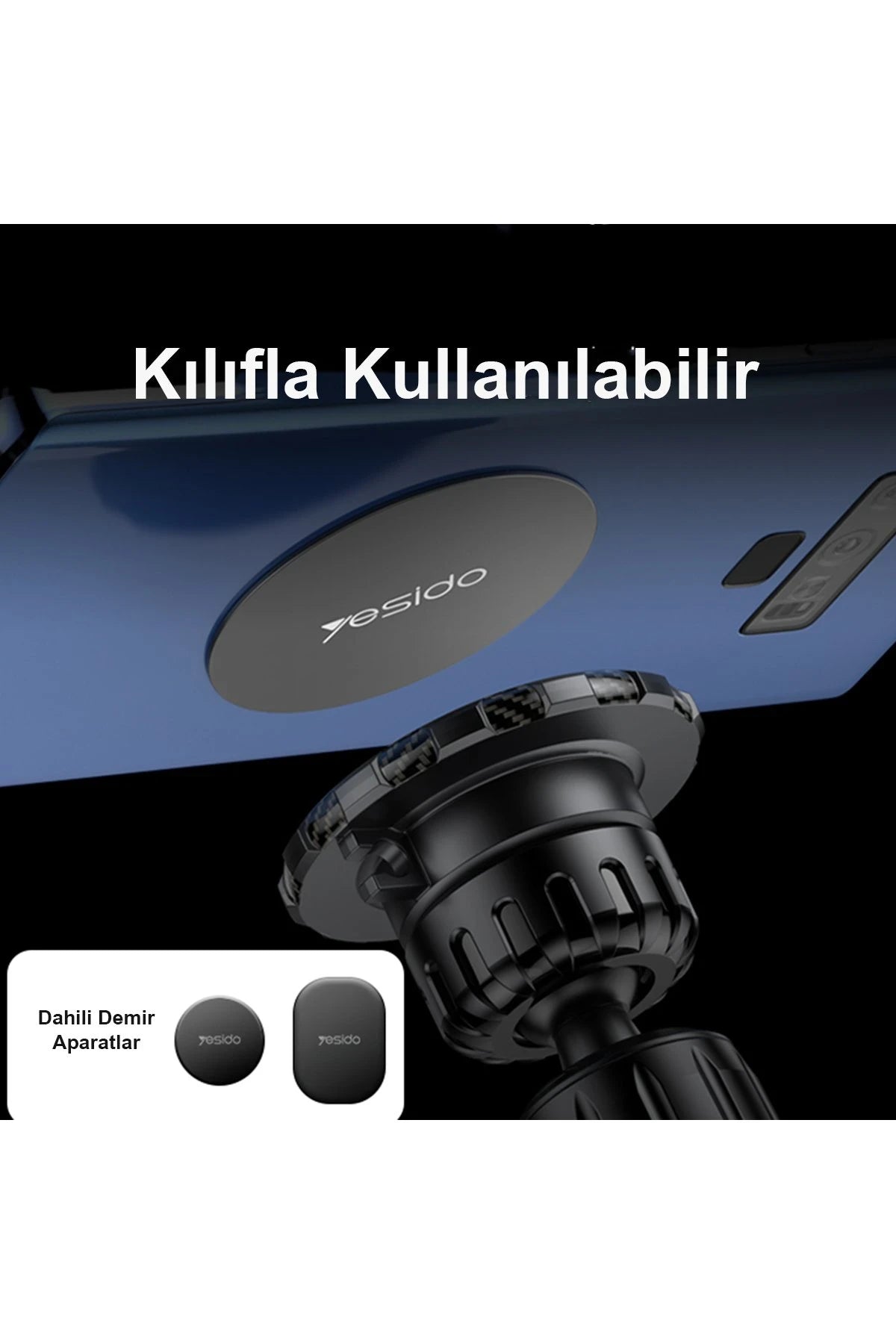 Yesido C154 Izgara Klipsli Manyetik Magsafe Araç Tutucu - Siyah