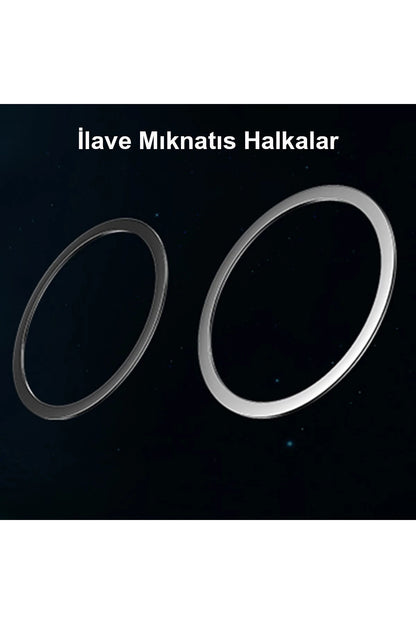 Yesido C158 2in1 Izgara Klipsli ve Vantuzlu 360 Derece Ayarlanabilir Manyetik Magsafe Araç Tutucu - Siyah