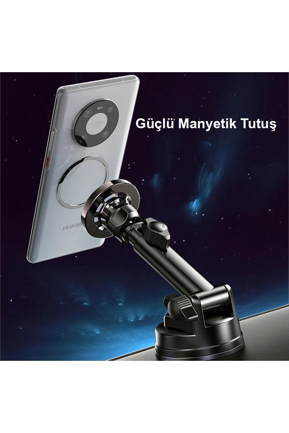 Yesido C158 2in1 Izgara Klipsli ve Vantuzlu 360 Derece Ayarlanabilir Manyetik Magsafe Araç Tutucu - Siyah