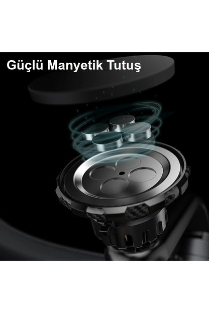 Yesido C159 2in1 Izgara Klipsli ve Yapışkanlı 360 Derece Ayarlanabilir Manyetik Magsafe Araç Tutucu - Siyah