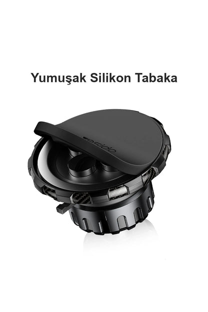 Yesido C159 2in1 Izgara Klipsli ve Yapışkanlı 360 Derece Ayarlanabilir Manyetik Magsafe Araç Tutucu - Siyah