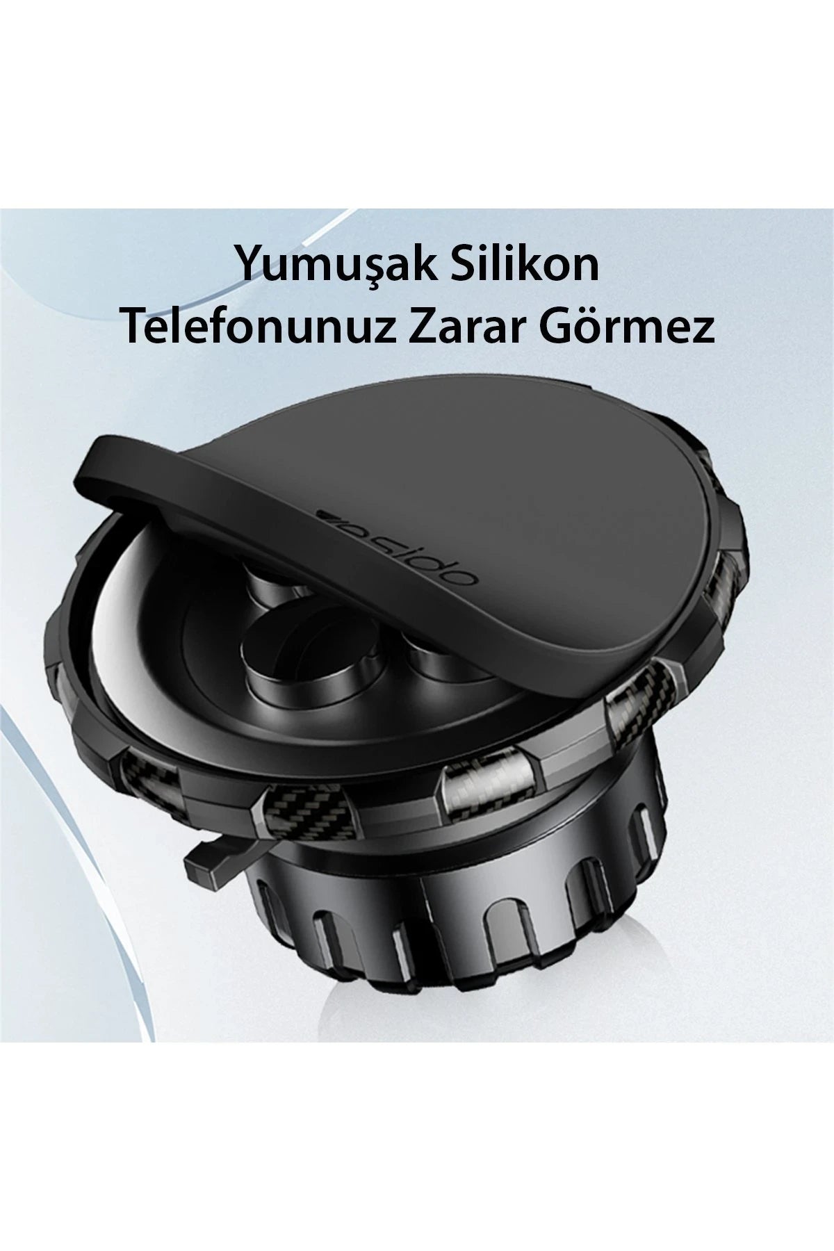 Yesido C160 360 Derece Ayarlanabilir Vantuzlu Manyetik Magsafe Araç Tutucu - Siyah