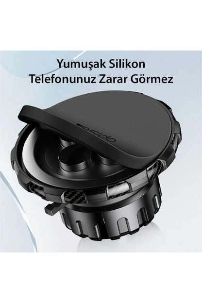 Yesido C160 360 Derece Ayarlanabilir Vantuzlu Manyetik Magsafe Araç Tutucu - Siyah