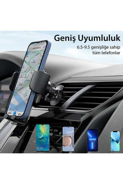 Yesido C163 Izgara Klipsli 360 Derece Ayarlanabilir Araç Tutucu - Siyah