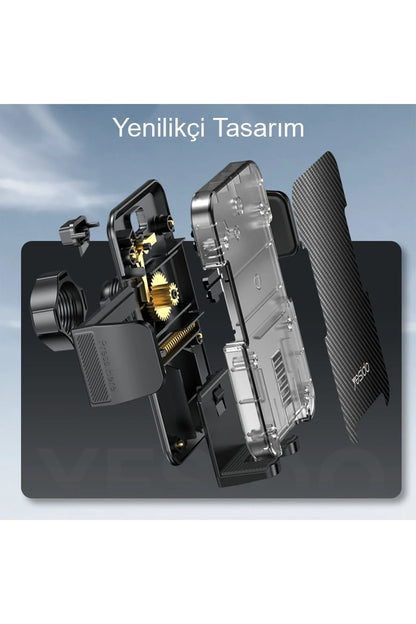 Yesido C173 Yapışkanlı 360 Derece Ayarlanabilir Araç Tutucu - Siyah