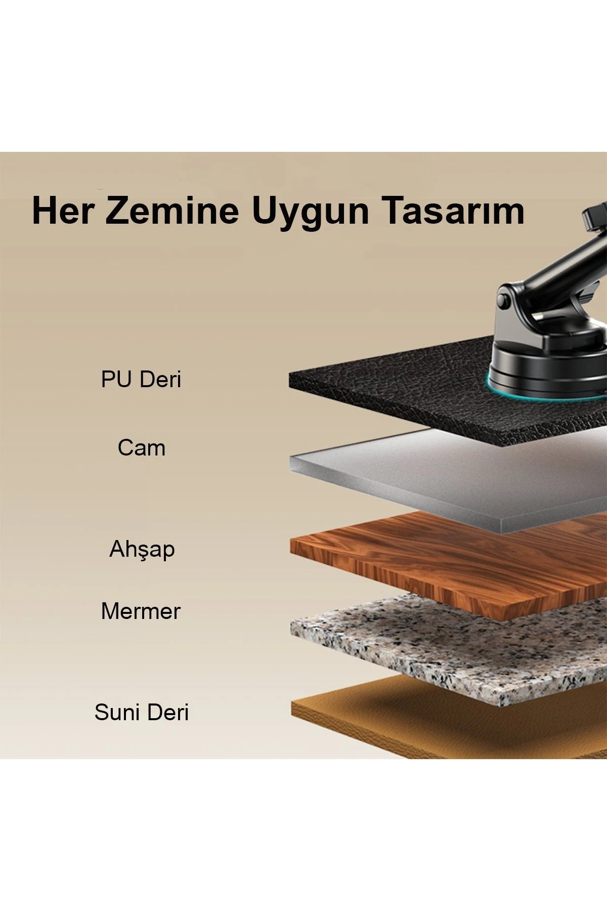Yesido C173 Yapışkanlı 360 Derece Ayarlanabilir Araç Tutucu - Siyah