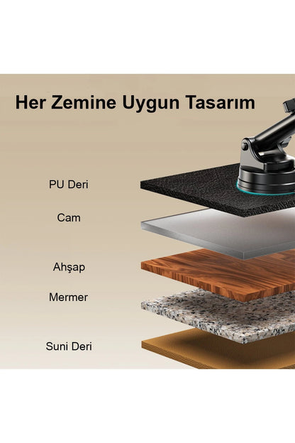Yesido C173 Yapışkanlı 360 Derece Ayarlanabilir Araç Tutucu - Siyah