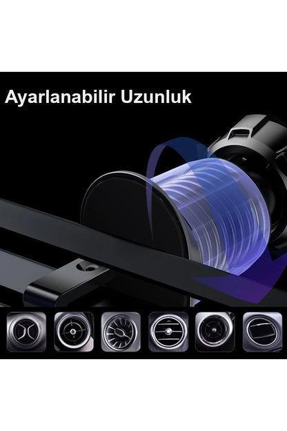 Yesido C190 Izgara Klipsli 15W Kablosuz Şarjlı Magsafe Araç Tutucu - Siyah