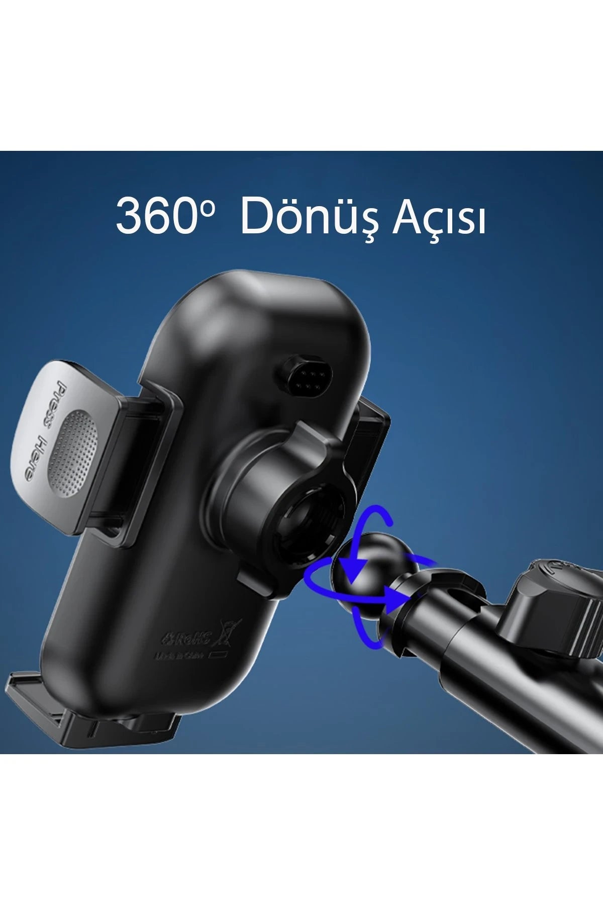 Yesido C197 2in1 Izgara Klipsli ve Yapışkanlı 360 Derece Ayarlanabilir Cam Yüzeyli 15W Kablosuz Şarjlı Araç Tutucu - Siyah