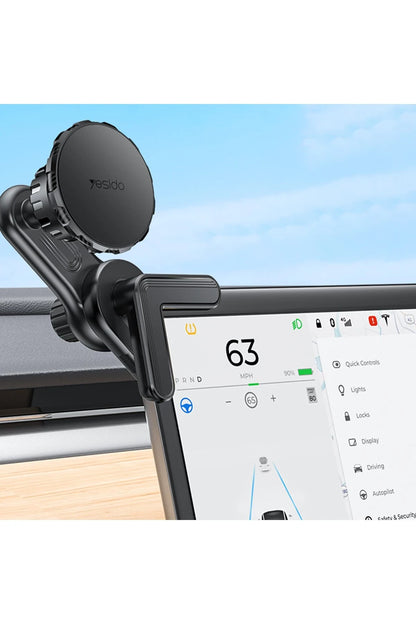 Yesido C212 360 Derece Ayarlanabilir Araç CarPlay Ekranına Sabitlenen Magsafe Araç Telefon Tutucu - Siyah
