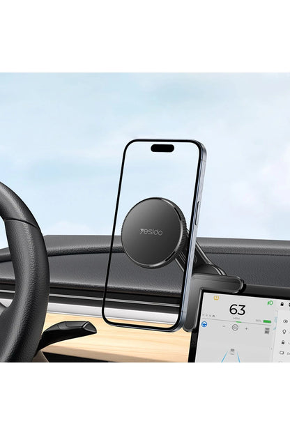 Yesido C213 360 Derece Ayarlanabilir Araç CarPlay Ekranına Sabitlenen Magsafe Araç Tutucu - Siyah