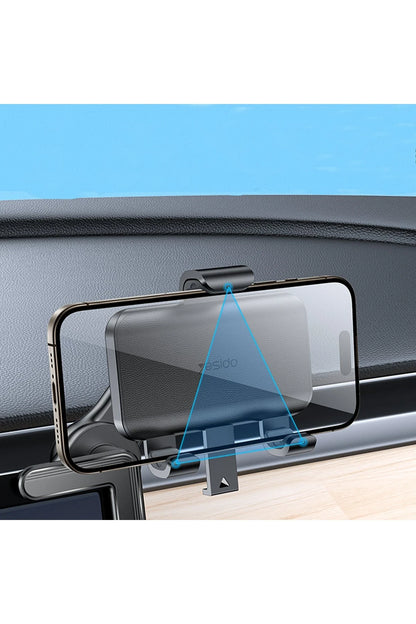 Yesido C250 360 Derece Ayarlanabilir Araç CarPlay Ekranına Sabitlenen Araç Telefon Tutucu - Siyah