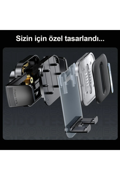 Yesido C261 Yapışkanlı 360 Derece Ayarlanabilir Araç Tutucu - Siyah