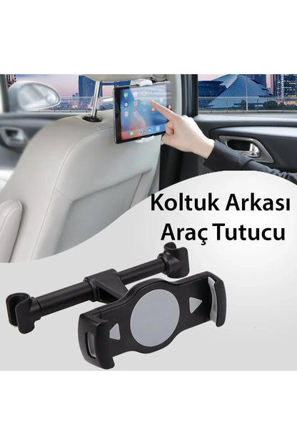 Yesido C29 360 Derece Ayarlanabilir Klipsli Koltuk Arkası Telefon Tablet Tutucu - Siyah