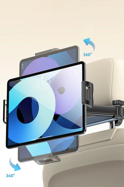 Yesido C294 360 Derece Ayarlanabilir Klipsli Koltuk Arkası Telefon Tablet Tutucu - Siyah