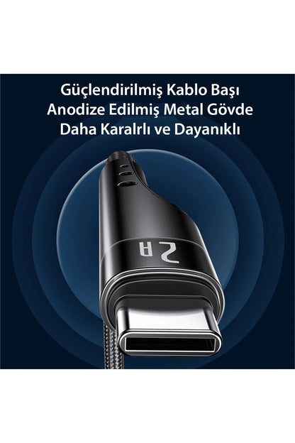 Yesido CA109 3M 2A Usb to Lightning Hızlı Şarj Kablosu - Siyah