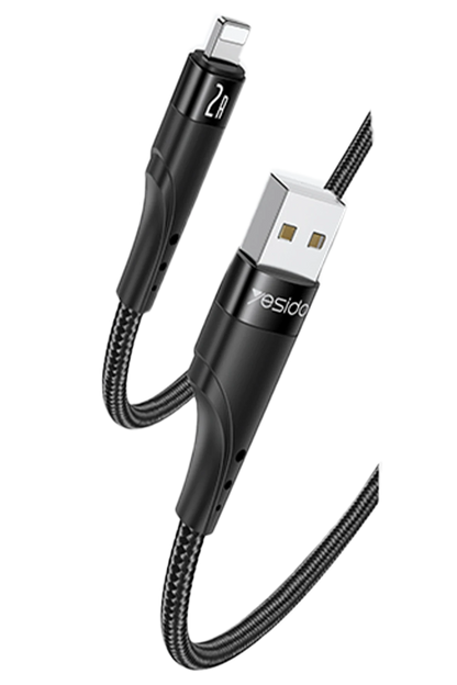 Yesido CA109 3M 2A Usb to Lightning Hızlı Şarj Kablosu - Siyah