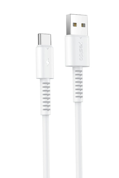 Yesido CA120 TC 1M 18W USB to Type-C QC Hızlı Şarj Kablosu - Beyaz