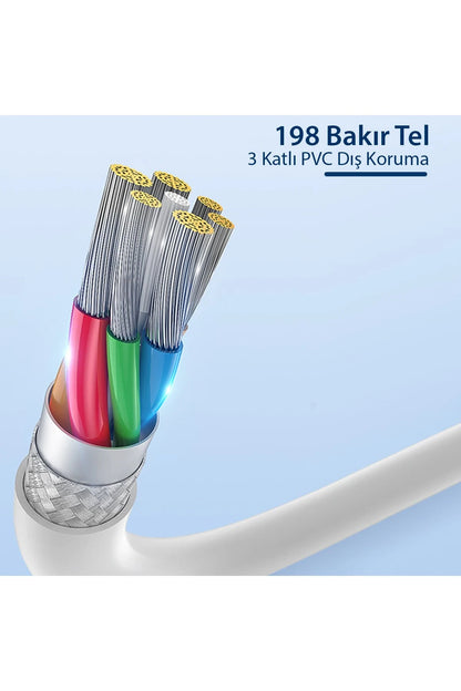 Yesido CA71 1M 2A Usb to Lightning Hızlı Şarj Kablosu - Beyaz