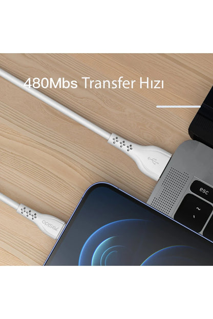Yesido CA71 1M 2A Usb to Lightning Hızlı Şarj Kablosu - Beyaz