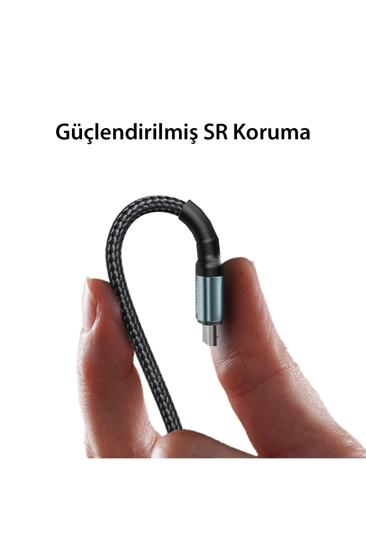 Yesido CA74 1.2M 2.4A Hasırlı Usb to Lightning Hızlı Şarj Kablosu - Siyah