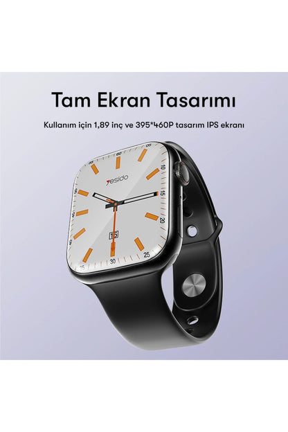 Yesido IO17 1.89 inç IP68 Su Geçirmez Konuşmalı Akıllı Saat - Siyah