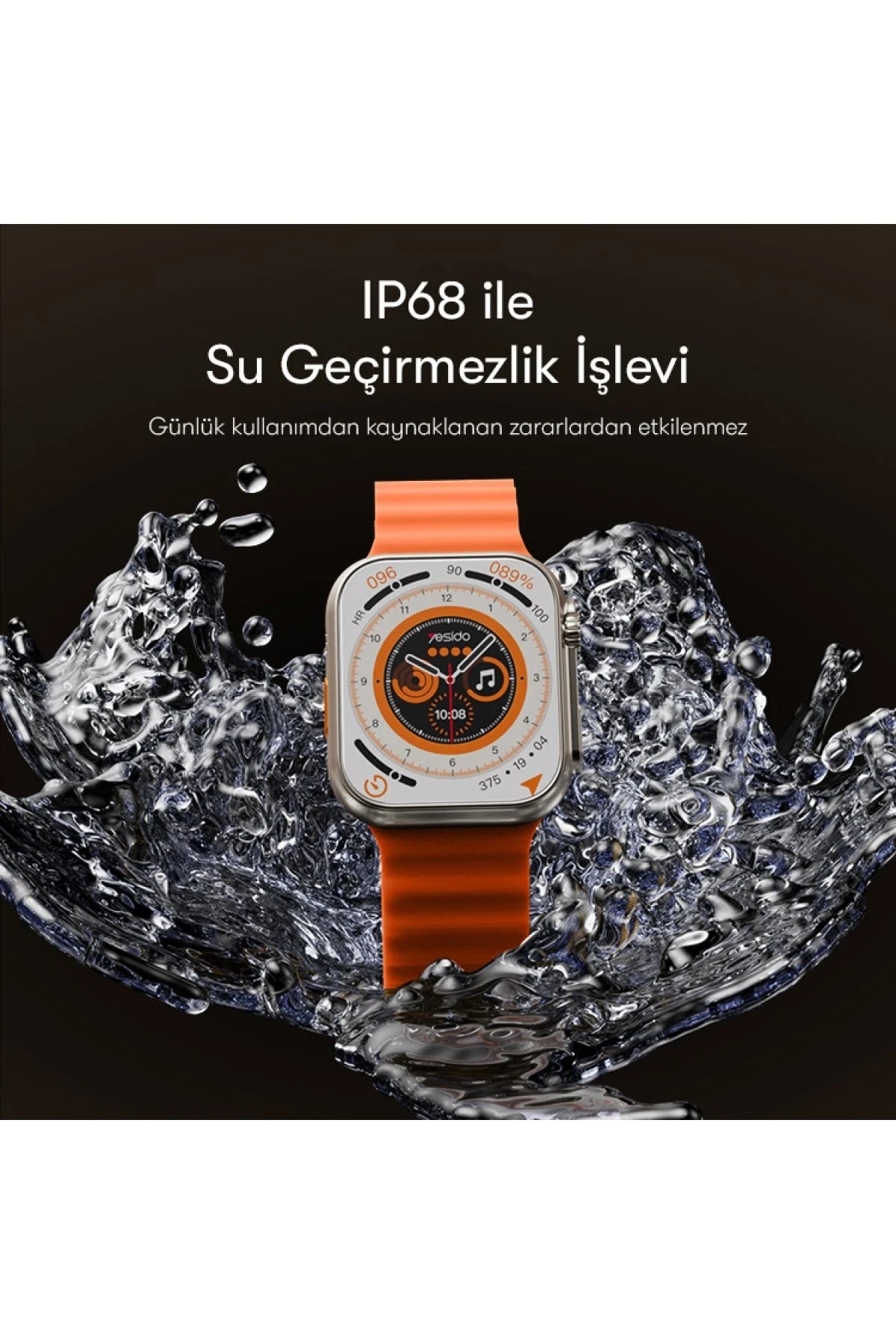 Yesido IO19 2 inç IP68 Su Geçirmez Konuşmalı Akıllı Saat - Siyah