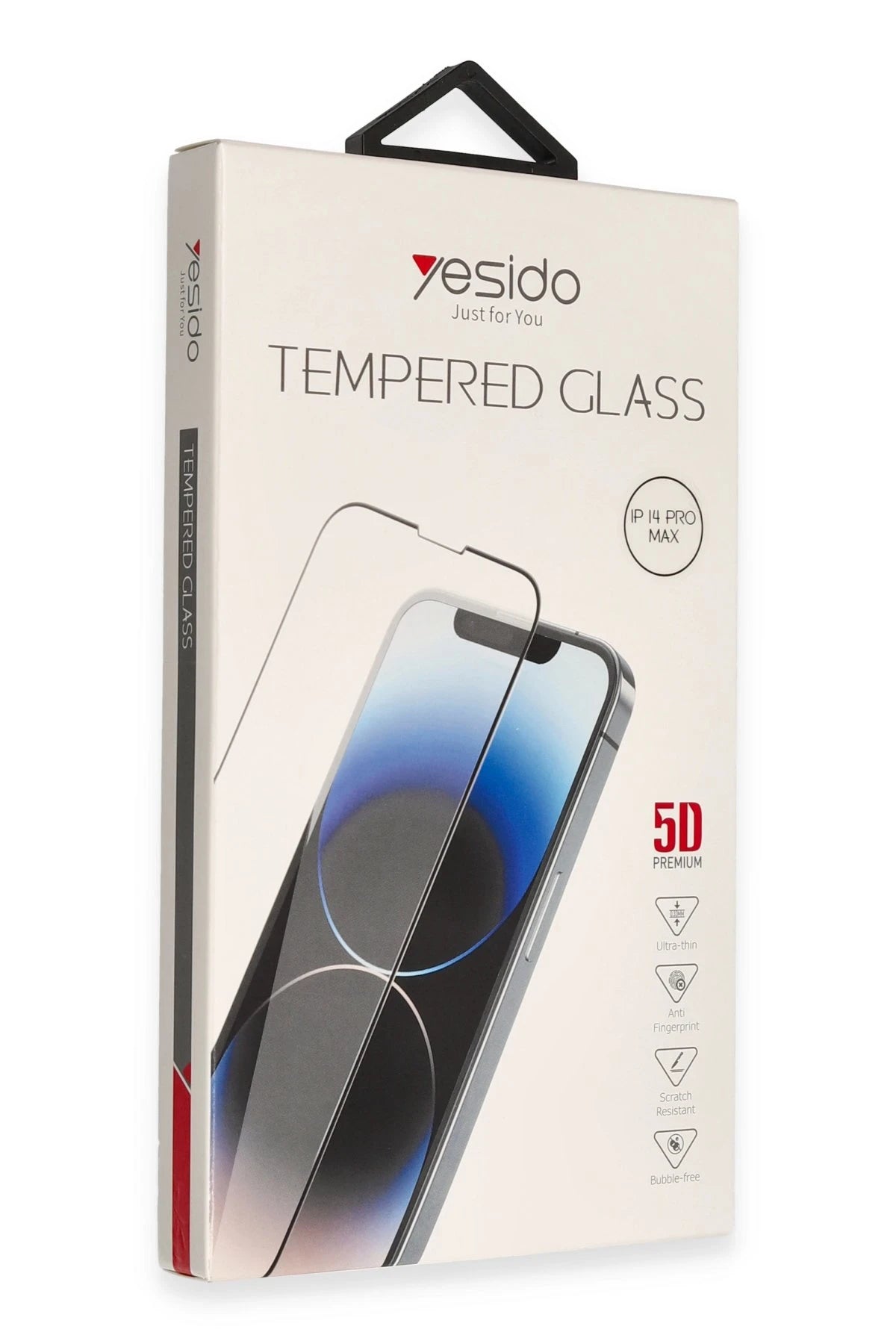 Yesido Apple iPhone 14 Pro Max TG12 5D Cam Ekran Koruyucu - Siyah